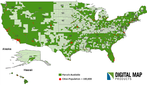 ParcelStream Coverage Map